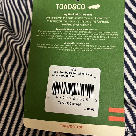 Striped Blue Sleeveless Dress - Picture 11 of 12